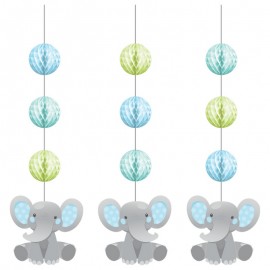 3 Costers de elefante azul