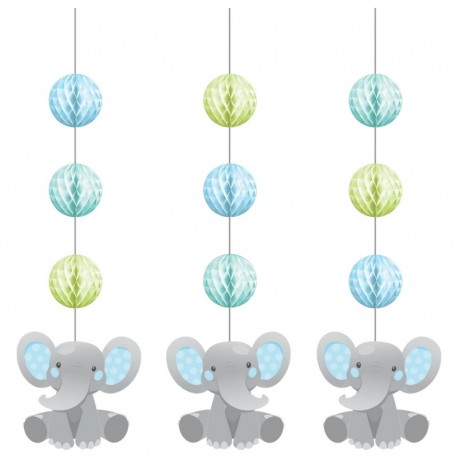 3 Costers de elefante azul