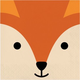 16 guardanapos de raposa faces de animais 33 cm