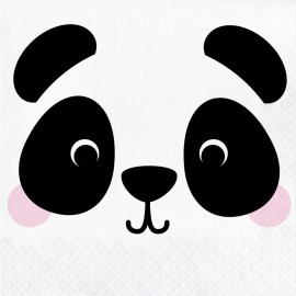 16 guardanapos panda faces de animais 33 cm