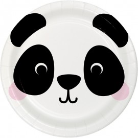 8 pratos panda de animais 23 cm