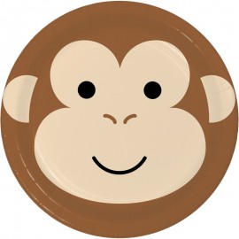 8 placas de macacos de animais 23 cm