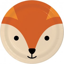 8 raposa pratos rostos de animais 23 cm