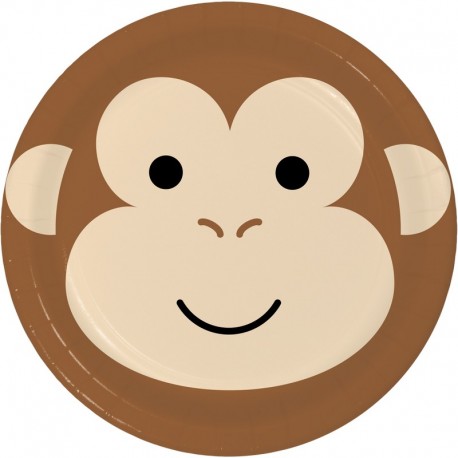 8 placas de macacos de animais 18 cm