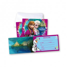 6 Convites Frozen com Envelope