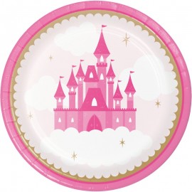 8 pratos de princesa 18 cm