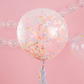 3 Balões de Pastel Confetti 90 cm