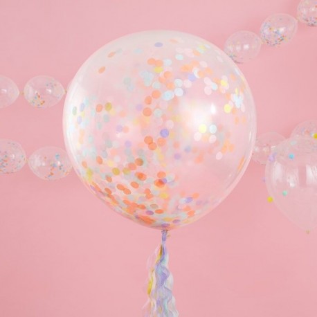 3 Balões de Pastel Confetti 90 cm