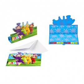 8 Convites Teletubbies com Envelope