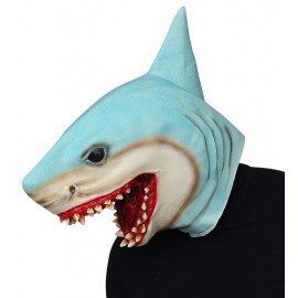 Máscara de Cabeça Cheia de Tubarão Assassino