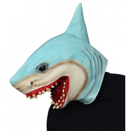 Máscara de Cabeça Cheia de Tubarão Assassino