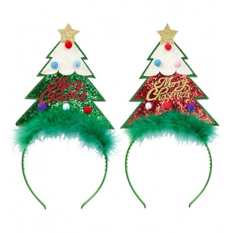 Diadema de árvore de Natal glitter