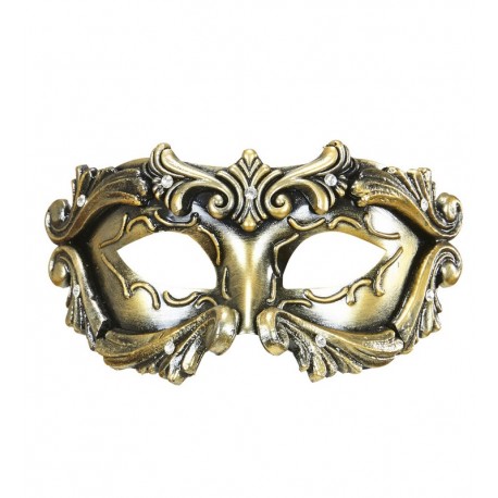 Máscara de bronze barroco com estrondo