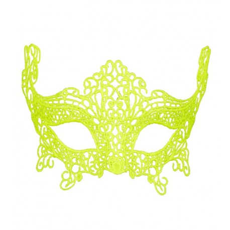 Máscara de renda fluorescente