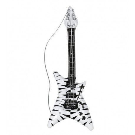 Guitarra inflável de zebra rockstar