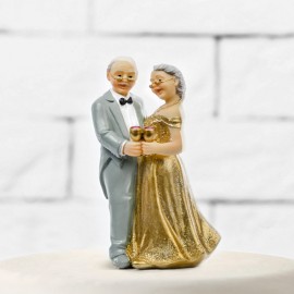 Figura de Noivos para Casamento de Ouro