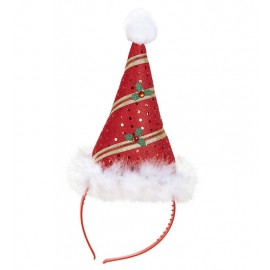 Mini chapéu de Papai Noel com detalhes