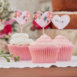 10 Topos para Cupcake de Flores Boho 10 Topos para Cupcake de Flores Boho