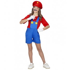 Fato de Encanadora Mario para Menina