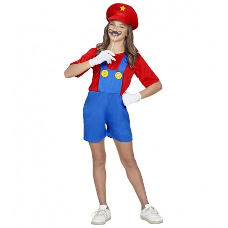 Fato de Encanadora Mario para Menina