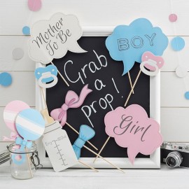 10 Acessórios de Photo Booth Baby Shower