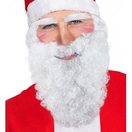 Maxi Barba com bigode e sobrancelhas papai Noel