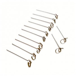 12 Pinchos de Madera com Laço 9 cm