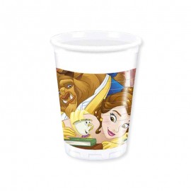 8 Vasos La Bella y la Bestia 200 ml