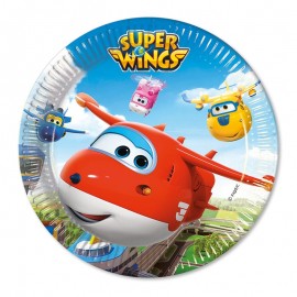 8 Pratos Super Wings 23 cm