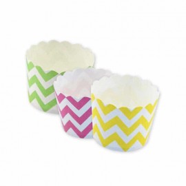 12 envoltórios para Cupcake Chevron