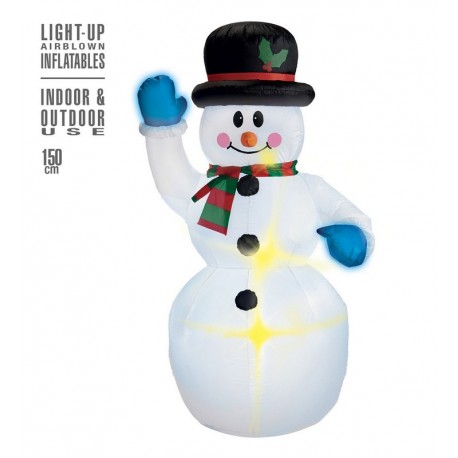 Muñeco de Nieve HHinchable Luminoso 150 cm