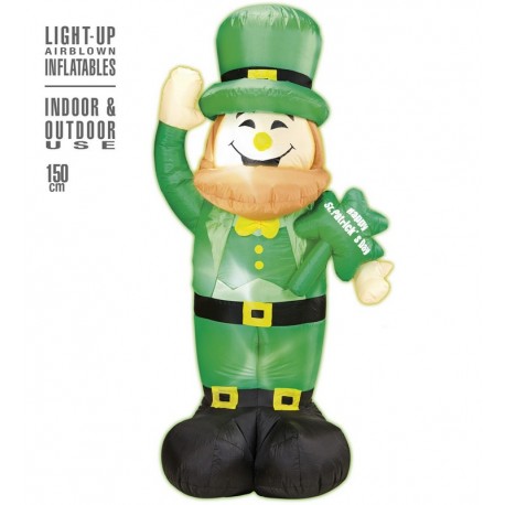 Duende San Patricio HHinchable Luminoso con Ventilador