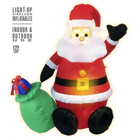 Papá Noel HHinchable Luminoso 122 cm