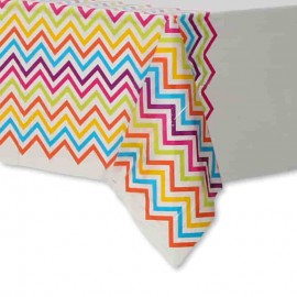 Toalha de Mesa de Plástico Chevron Multicolor 137 x 213 cm