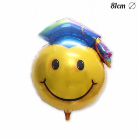 Globo Emoticono Graduación Foil 81 cm
