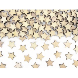 Confeti Wood Stars 2 cm
