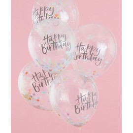 Balões de Bolo de Feliz Aniversário 30cm