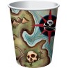 8 Vasos Barco Pirata 266 ml