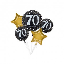Balões de buquê 70 anos elegantes