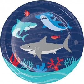 8 placas de tubarão de 18 cm