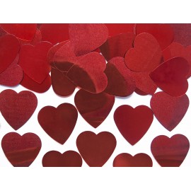 Confete de coração vermelho 10 g de 25 mm