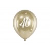 6 globos 40 Años Dorados 30 cm