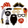 12 Accesorios Photocall De Postizos Piratas