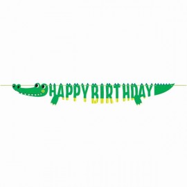Guirlanda Crocodilo Happy Birthday