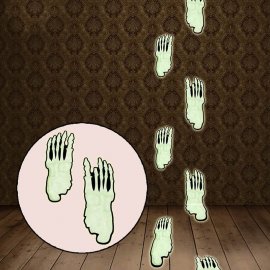 15 Pisadas de Esqueleto Fluorescentes