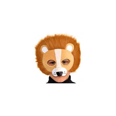 Máscara León con Pelo de Peluche