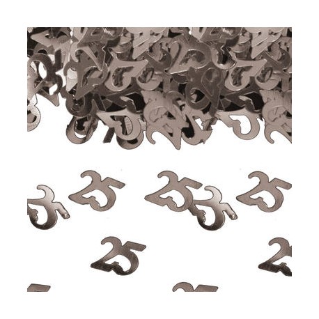 Confeti Número 25 Años