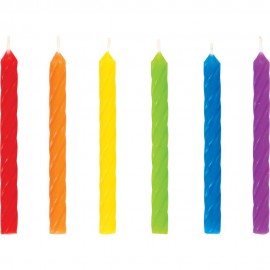 24 velas espirais de arco -íris