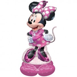 Balão AirWalker Minnie Vestido Amarelo 132 cm