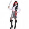 Disfraz de Pirata Rayas para Mujer